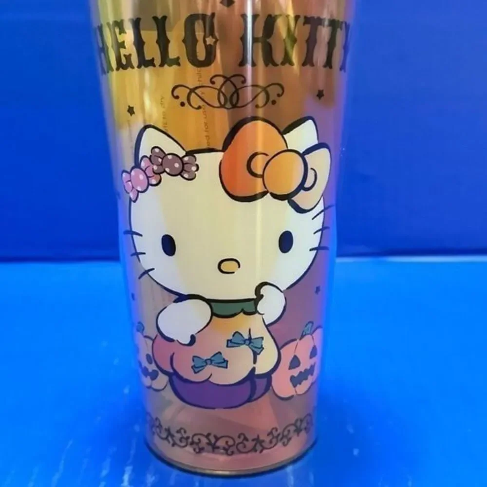 Hello Kitty Halloween Pumpkin Travel Tumbler Cup